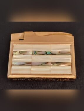 Elgin American Abalone & Gold Vintage Lighter